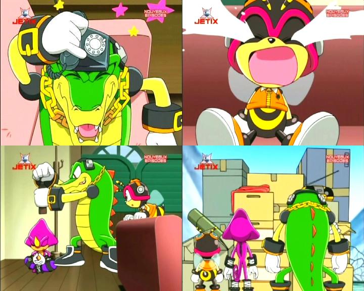 Sonic and friends are mistaking the Chaotix to be the Metarex, so there are...